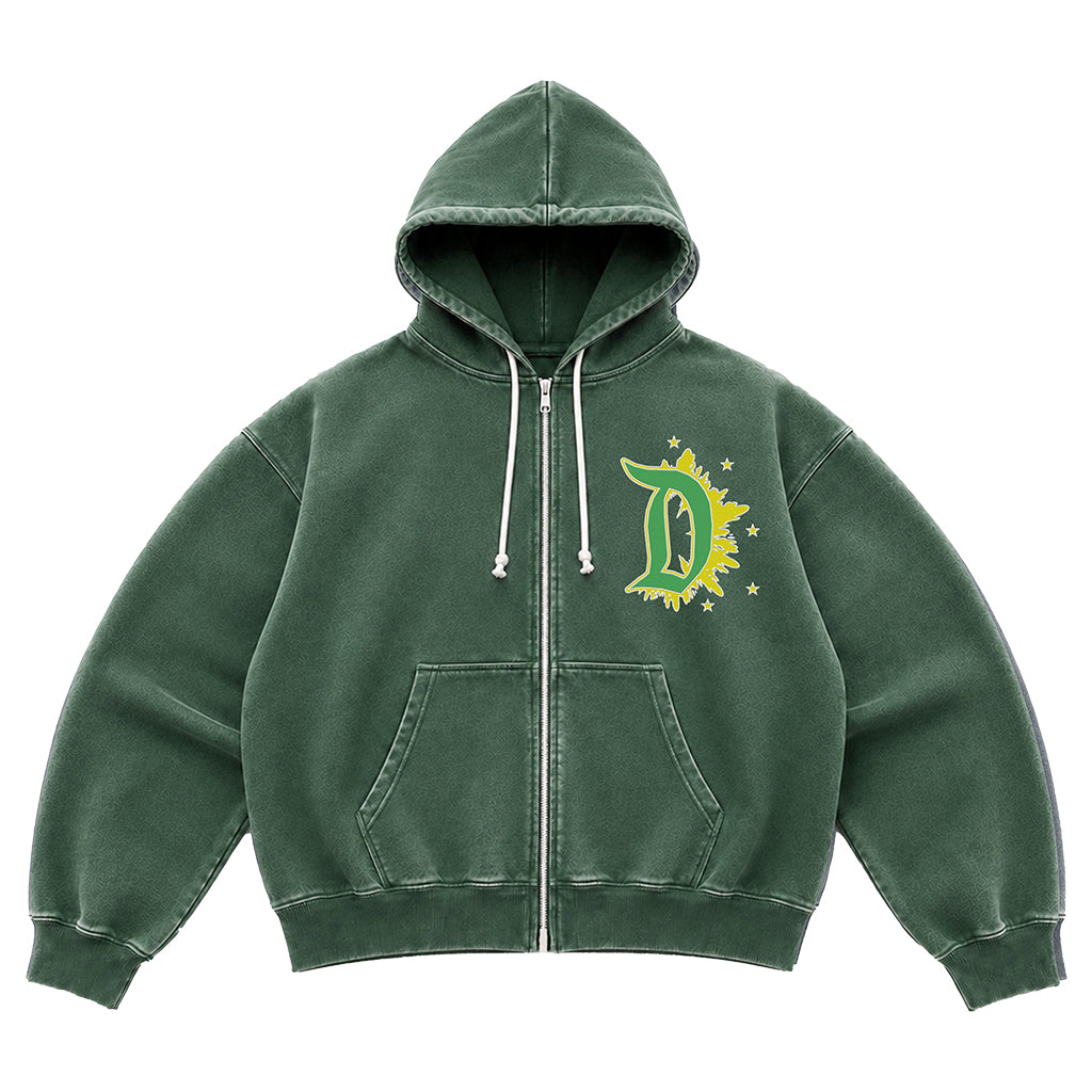 Cropped Doom Full Zip Pre-Order Forrest Green